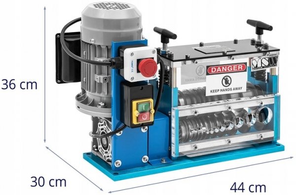 Korowarka do kabli 750W 10 wejść 25 m/min MSW 10062267 MSW-WIRESTRIPPER-Y38