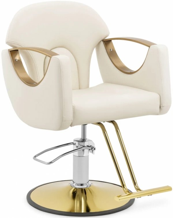 Fotel fryzjerski z podnóżkiem - 55 - 65 cm - 180 kg - kremowy PHYSA PHYSA BARTON CREAM 10040751 4062859235718
