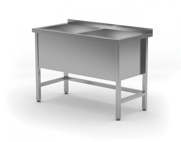 Stół z basenem dwukomorowym - wysokość komory h = 400 mm 1500 x 700 x 850/400 mm POLGAST 206157/4 206157/4