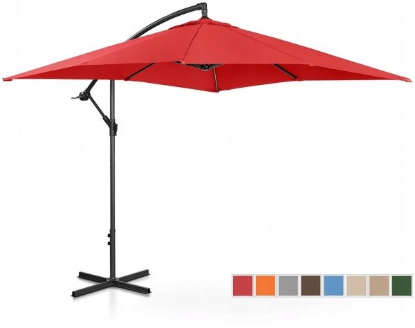 Parasol ogrodowy wiszący 250x250cm UNIPRODO 10250552 UNI_UMBRELLA_SQ250RE_N