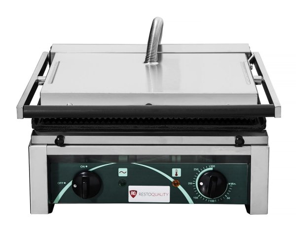 Grill elektryczny kontaktowy panini RN101-A | 2 płyty ryflowane
