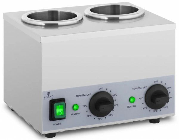 Podgrzewacz do sosów - 2 x 1 l - dolny panel sterowania - Royal Catering 10012709 RCSW-16