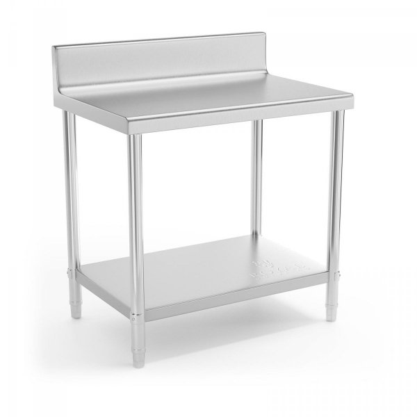 Stół roboczy - 90 x 60 cm - 210 kg - stal nierdzewna - rant ROYAL CATERING 10011357 RCAT-90/60-N