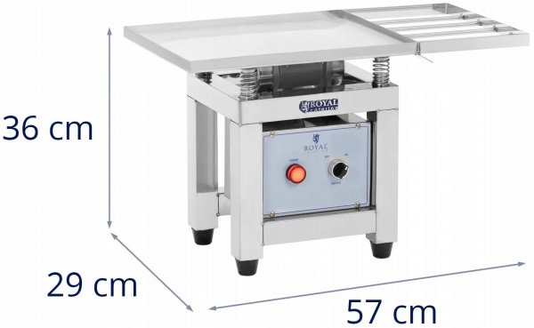 Stół wibracyjny do czekolady stal nierdzewna 45W Royal Catering RC-CMM02 10012528 4062859073402