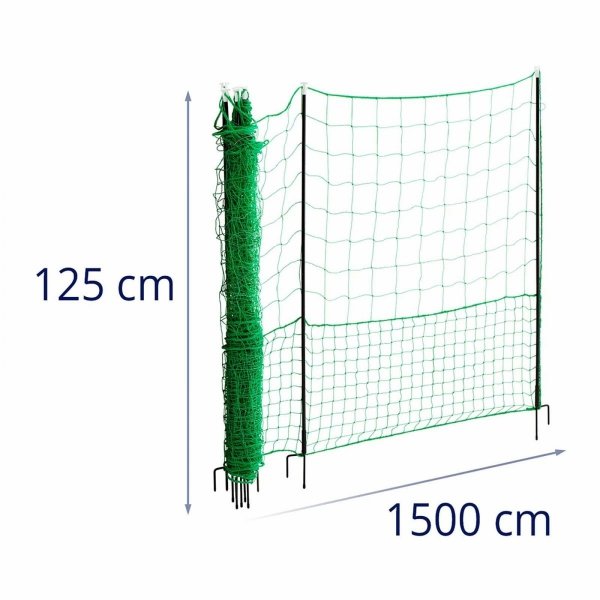 Ogrodzenie dla kur - wysokość 125 cm - długość 15 m - bez prądu WIESENFIELD 10280300 WIE-CN-150