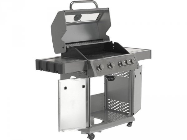 GRILL GAZOWY 4+1 STAL NIERDZEWNA 14,2KW, Z SZYBĄ YATO YG-20003
