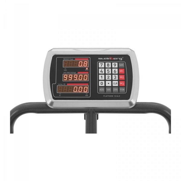 Waga platformowa - 1000 kg / 200 g - kółka - LED STEINBERG 10030530 SBS-PF-1000/200
