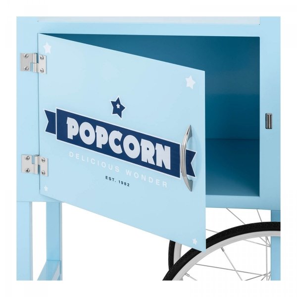 Wózek do popcornu - 51 x 37 cm - niebieski ROYAL CATERING 10011102 RCPT-BBWS-1