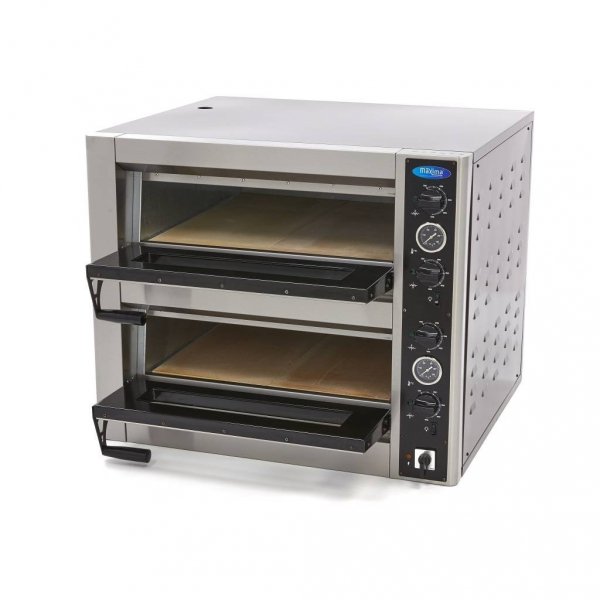 Luksusowy piec do pizzy Maxima 4 + 4 x 30 cm Podwójny 400 V. MAXIMA 09370040