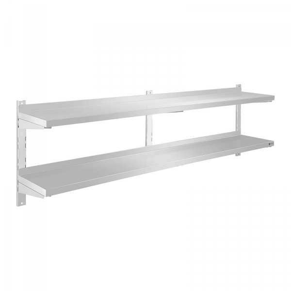 Półka wisząca nierdzewna Royal Catering RCWR-180.2 podwójna 180cm ROYAL CATERING 10010363 RCWR-180.2
