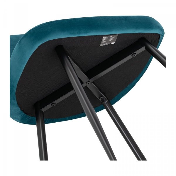 Krzesło tapicerowane - turkusowe - welurowe - 2 szt. Fromm &amp; Starck 10260159 STAR_CON_101