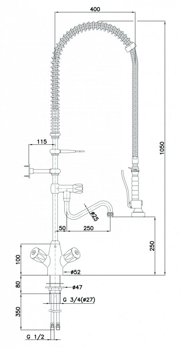 Bateria mieszająca dwuuchwyt. 26L-1801B