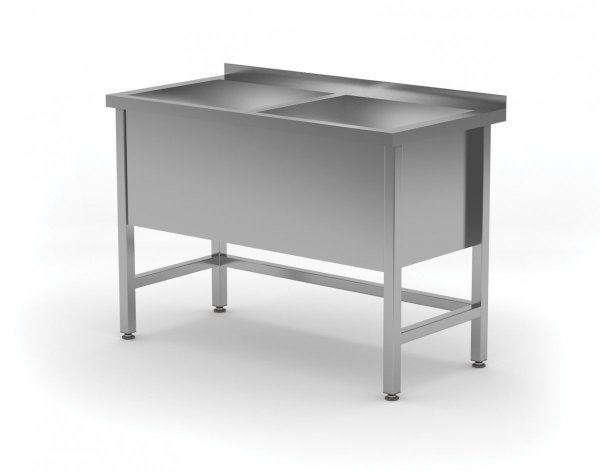 Stół z basenem dwukomorowym - wysokość komory h = 400 mm 1500 x 700 x 850/400 mm POLGAST 206157/4 206157/4