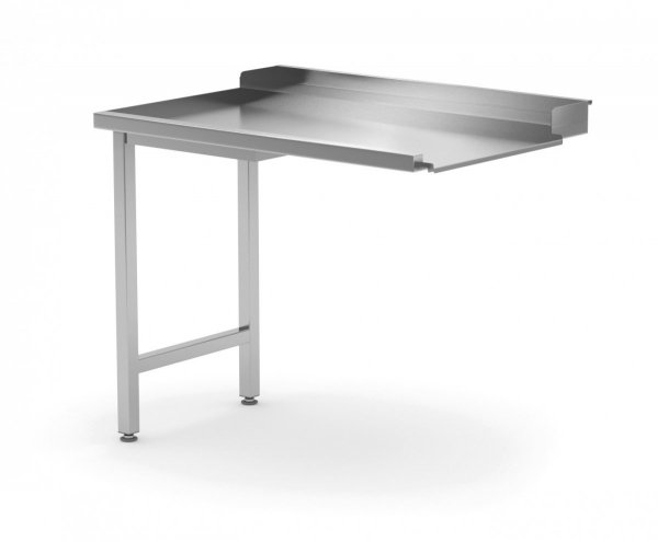 Stół wyładowczy do zmywarek na dwóch nogach - lewy 600 x 760 x 850 mm POLGAST 239067-760-L 239067-760-L