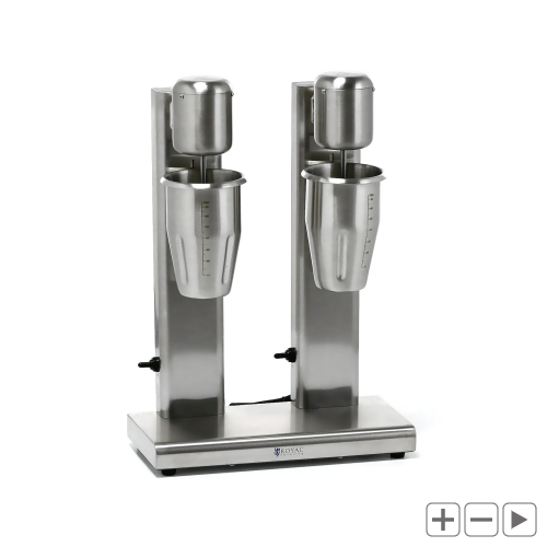 Koktajler - podwójny - 2 x 1 l - 15000 obr./min - stal nierdzewna ROYAL CATERING 10011998 RCPMS-160S