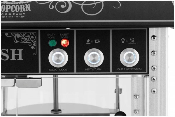 Maszyna do popcornu z wózkiem 150/180°C ROYAL CATERING RCPW-16E-2F 10012711 4062859099709