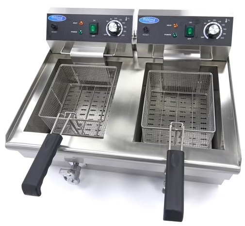Frytownica 2 x 13L z Kranem 6000W Profesjonalna MAXIMA 09365231 8720365340284