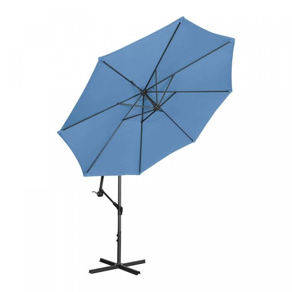 Parasol ogrodowy wiszący - niebieski - okrągły - Ø300 cm - uchylny UNIPRODO 10250537 UNI_UMBRELLA_R300BL_N