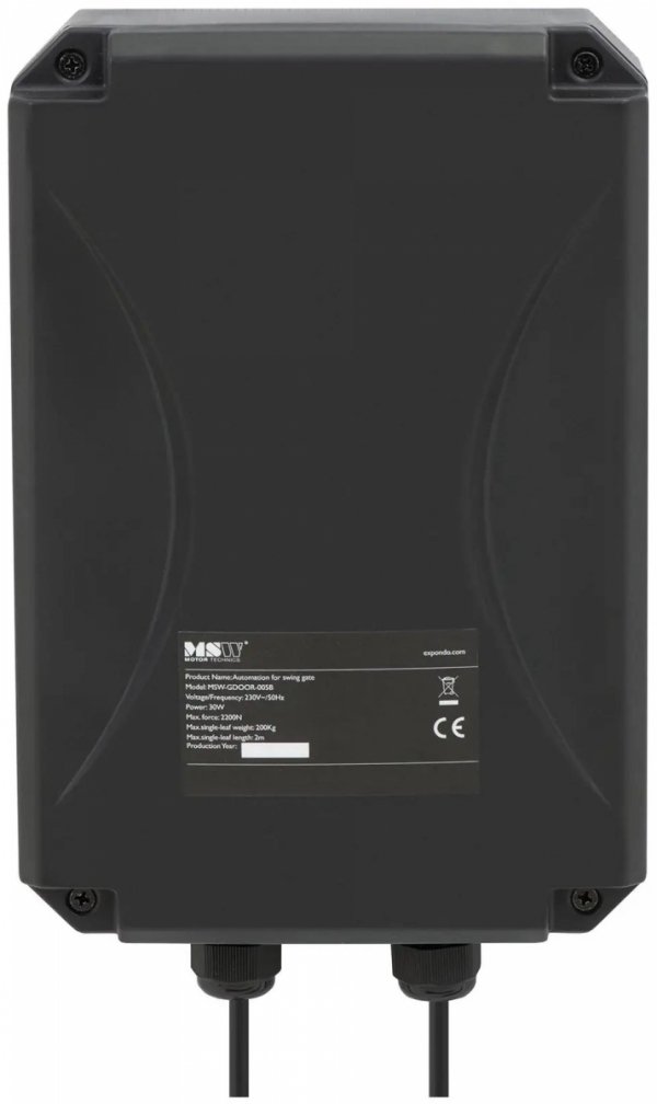  Napęd do bramy dwuskrzydłowej - do bram do 200 kg / 2 m każda MSW 10062500 MSW-GDOOR-005B
