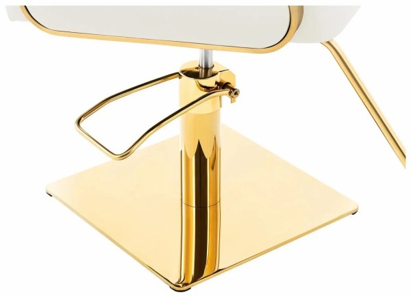  Fotel fryzjerski z podnóżkiem - 560 - 730 mm - 200 kg - kremowy / złoty Physa 10040760  PHYSA STAUNTON CREAM &amp; GOLD