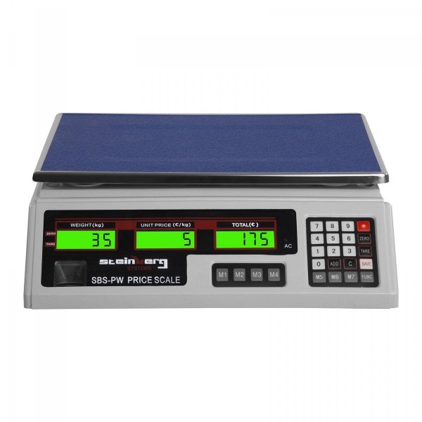 Waga sklepowa - 35 kg - 2 g - biała STEINBERG 10030337 SBS-PW-352W