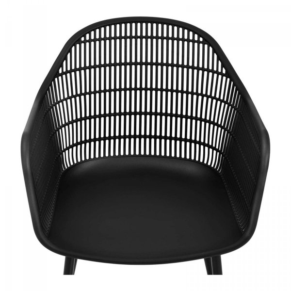 Krzesło - ażurowe - czarne - 2 szt. FROMM STARCK 10260134 STAR_SEAT_08