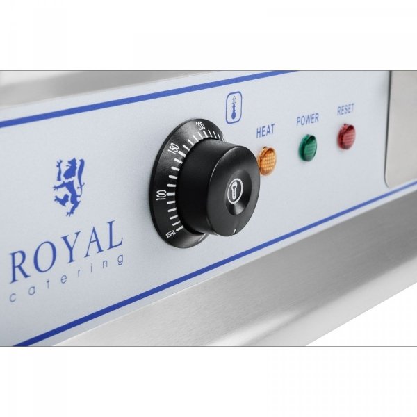 Płyta grillowa - 75 cm - gładka - 2 x 3200 W ROYAL CATERING 10010063 RCG 75