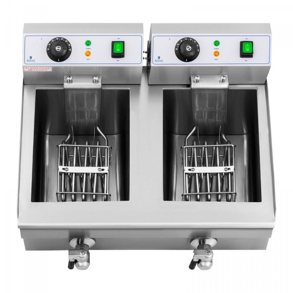 Frytownica - 2 x 10 litrów - 2 x 3000 W ROYAL CATERING 10011144 RCEF 10DB