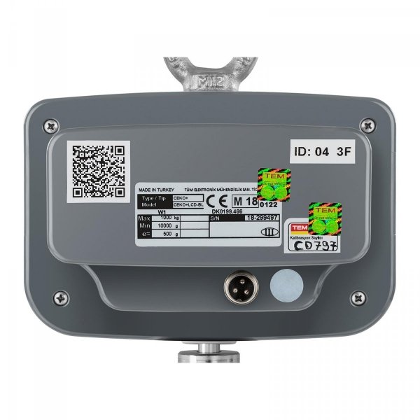 Waga hakowa - 1000 kg / 500 g - legalizacja TEM 10200012 CEKO+LCD1000V-BB