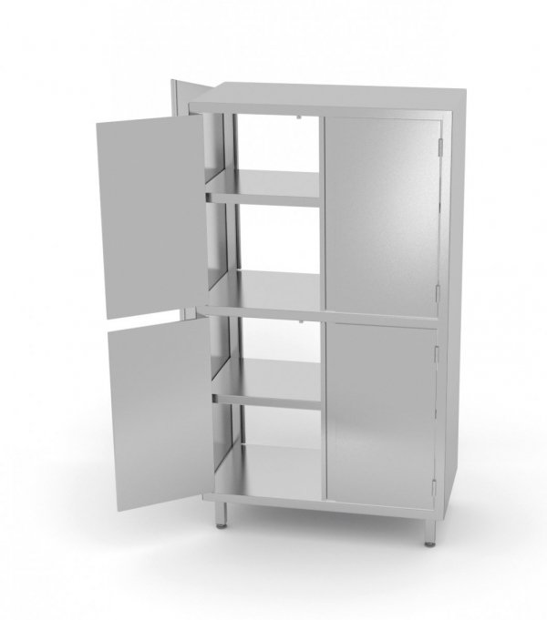 Szafa przelotowa z przegrodą i drzwiami na zawiasach 900 x 600 x 2000 mm POLGAST 306096-2 306096-2