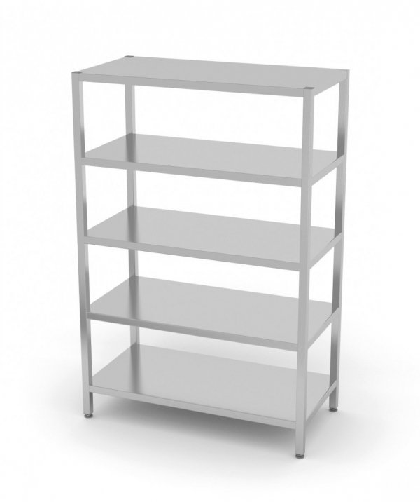 Regał magazynowy, 5 półek pełnych 800 x 600 x 1800 mm POLGAST 335086 335086