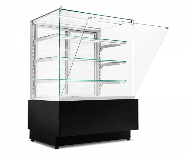 Witryna cukiernicza chłodnicza Dolce Visione Premium 900 | wnętrze ze stali nierdzewnej | 900x690x1300 mm