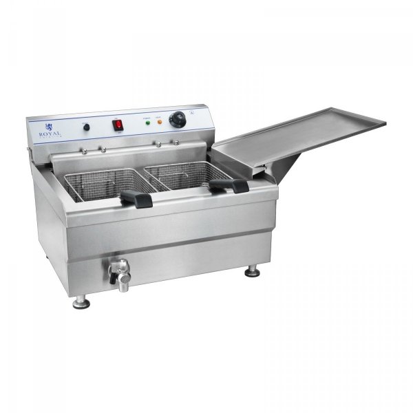 Smażalnik - 30 litrów - 400 V - 2 x kosz ROYAL CATERING 10010126 RCBG 30-2-B STH