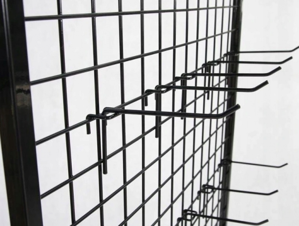 Stojak ekspozytor z 25 haczykami - CZARNY