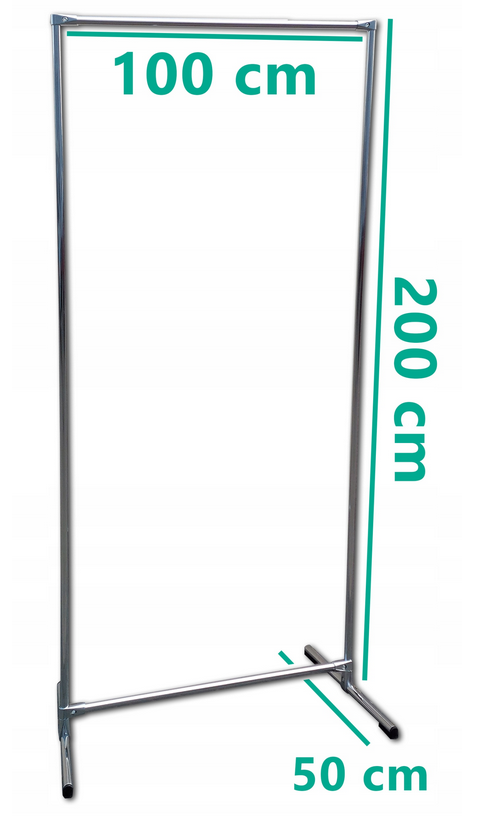 Łuk ślubny stojak na tło 100 x 200 cm, stelaż brama srebrny pod balony