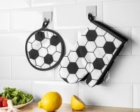 Piłkarskie rękawice kuchenne z podkładką 