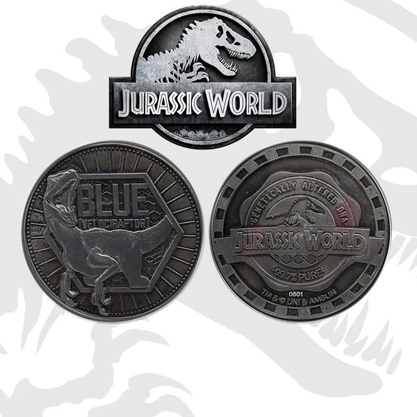 Jurassic World - Moneta kolekcjonerska Blue edycja limitowana 
