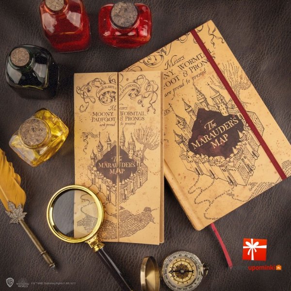 Harry Potter - Zeszyt A5 Mapa Huncwotów z małą mapą mini replika
