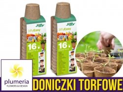 Doniczki torfowe 16 szt. 8cm Przyjazne środowsku