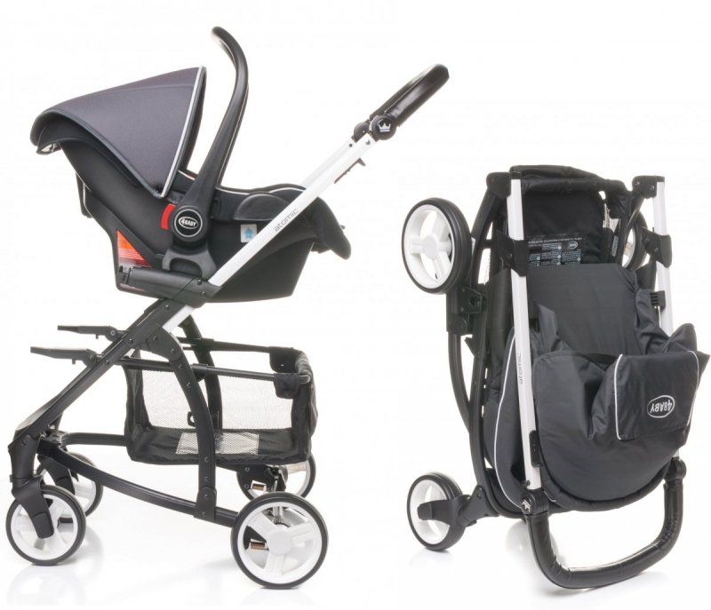 wózek WIELOFUNKCYJNY  ATOMIC 3W1 (gondola+ spacerówka+ fotelik) + dodatki 4 BABY 