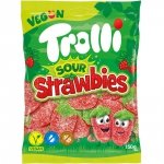Trolli Sour Strawbies Wegański Żelki Kwaśne Bez Laktozy Glutenu 150g