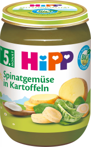 Hipp Bio Kremowy Szpinak z Ziemniakami 5m 190g