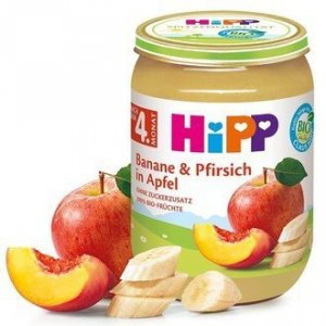 HIPP BIO Owoce Brzoskwinia Banan Jabłko 190g 4m