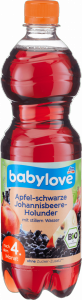 Babylove Bio Sok z Wodą Jabłko Czarna Porzeczka Kwiat Bzu 750