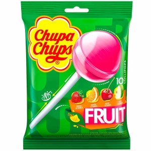 Chupa Chups Fruit Lizaki Mix Wiśnia Jabłko Truskawka Pomarańcza 10szt 120g