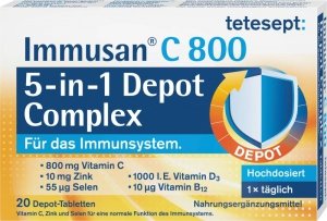 Immusan C800 5w1 Cynk Selen Wit. C 800ml Wit. D3 1000 Wit. B12 10