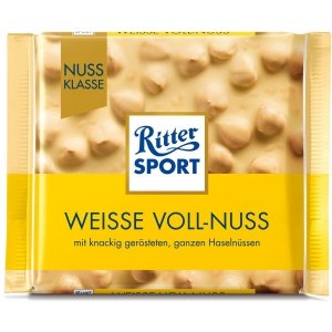 Ritter Sport Weisse Voll Nuss Biała Czekolada Orzechy 100