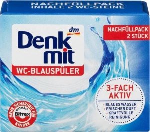 Denkmit Kostki do WC barwiące Niebieska Woda 2 szt z Niemiec