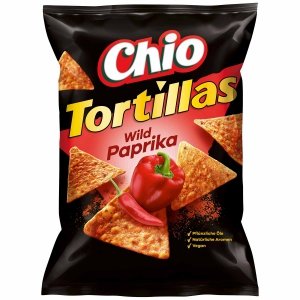 Chio Tortillas Wild Paprika Kukurydziane Chipsy Nachosy 110g