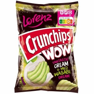 Lorenz Crunchips Zielone Chipsy Karbowane Wasabi Cream Mild 110g
